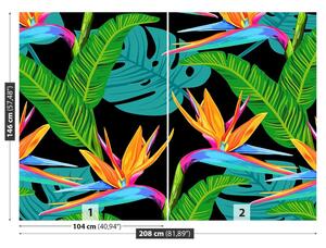 Carta da parati Fiori tropicali 104x70 cm