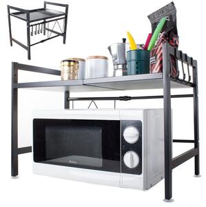 Supporto metallico regolabile universale per un forno a microonde fino a 65 cm