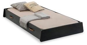 Letto Estraibile Dark Metal 90x190 cm, Struttura Robusta, Portata Fino a 130 Kg, Design Elegante
