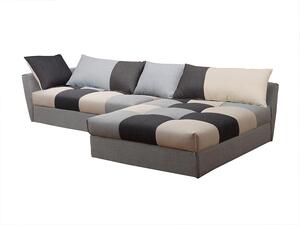 Divano letto angolare in tessuto Grigio - Angolo a destra - ROMANE