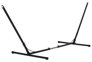 Outsunny Supporto Struttura Portante per Amaca Regolabile Capacità Max. 120Kg 308-380x108x120cm Nero|Aosom