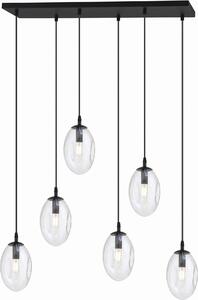 Lampadario Emibig 6xE14 10W ASTRAL 6 con paralume trasparente 1265/6