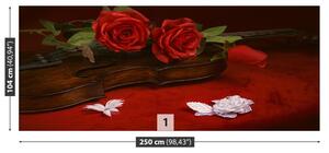Carta da parati Rose di violino 104x70 cm