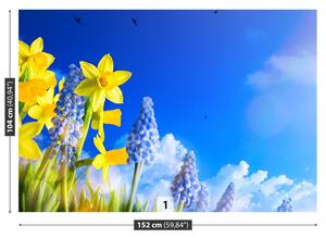 Carta da parati Daffodil blu 104x70 cm