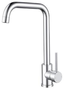 Miscelatore da cucina in acciaio inossidabile, con finitura cromata, dal design moderno, ideale per la cucina