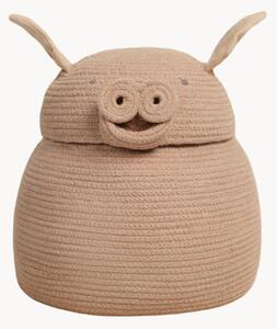 Cesto con coperchio fatto a mano Peggy the Pig
