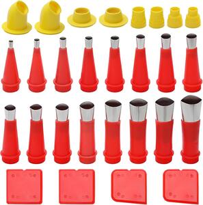 Set di accessori per rubinetto da cucina, in acciaio inossidabile, composto da 28 pezzi, realizzati in silicone e gomma, adatti per cucina e bagno