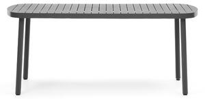 Tavolo da esterno Joncols in alluminio verniciato grigio 180 x 90 cm