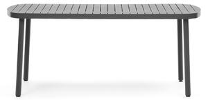 Tavolo da esterno Joncols in alluminio verniciato grigio 180 x 90 cm
