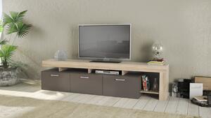 DecHome Mobile Tv Moderno 3 Cassetti Dimensioni 220x40x52 cm colore Olmo - McKinley