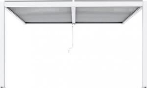 VivaGarden Pergola Bioclimatica da Esterno Addossata in Alluminio Copertura a Lamelle Orientabili 4x2,5 mt colore Bianco