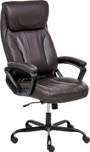 BELIANI Sedia da ufficio in marrone scuro, seduta regolabile in altezza, girevole, stile moderno, ufficio, studio