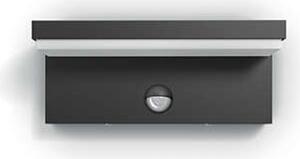 Philips Bustan IR LED, lampada da parete antracite 4000K 1000lm