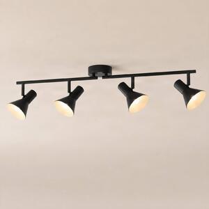 Faretto a soffitto Milia NOLA, dimmerabile, Nero, Soggiorno / Sala da pranzo, Metallo, Plafoniera