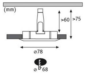 Paulmann Nova, faretto triplo rotondo fisso, bianco, IP44, GU10 dimmerabile, Bianco / Opale, Corridoio, Alluminio, Moderno, Faretto da incasso