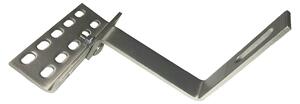 Gancio di fissaggio A40 regolabile, dimensioni 125x120 mm, per moduli fotovoltaici su tetti a forte pendenza