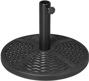 VivaGarden Base per Ombrellone da Giardino Rotonda Effetto Rattan 45cm Peso da 9.5kg Nero