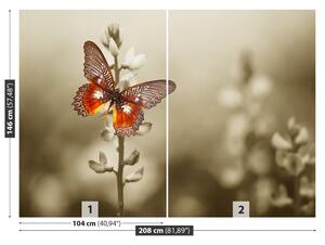 Carta da parati Fiori Butterfly 104x70 cm