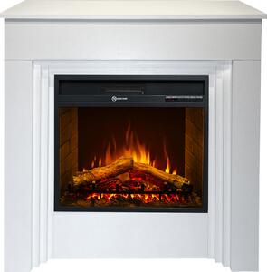 Divina Fire Camino Elettrico Caminetto da Terra BELLINI in Legno Made in Italy L96xP35xH96 colore Bianco - DF104409