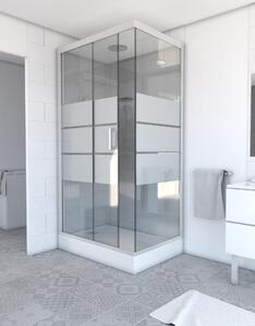Doccia completa MARWELL Doccia completa Grey River 2 Rettangolo 80 x 110 x 215 cm - Set completo incl. piatto doccia e miscelatore - Doccia angolare con ingresso frontale - Cabina doccia con profili in alluminio di alta qualità