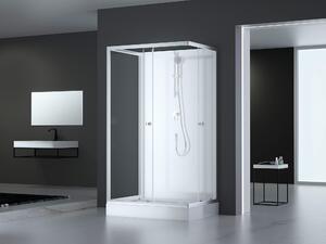 Doccia completa MARWELL Doccia completa White Dream 80 x 110 x 200 cm - set completo incl. piatto doccia e rubinetto - installazione reversibile