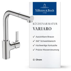 Miscelatore da cucina Villeroy & Boch Variaro, ad alta pressione, a risparmio idrico – Cromo