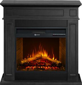 Divina Fire Camino Elettrico Caminetto da Terra JEFFERSON in Legno L 89,5xH90,5xP28 colore Nero - DF104406