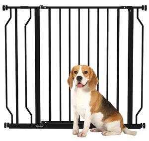 AllMyPets Cancelletto per Cani Estensibile 75-95 cm in Acciaio e ABS 75-95x76 cm colore Nero - R375BK