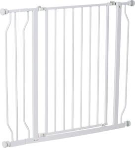 AllMyPets Cancelletto per Cani a Larghezza Regolabile con Doppio Blocco in Acciaio e ABS 76x75-95 cm colore Bianco - 09A475F