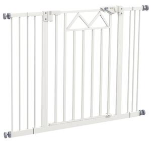 AllMyPets Cancelletto per Cani taglia Piccola e Media con Chiusura Automatica in Acciaio e PA 74-100x76 cm colore Bianco - 0WTAM275