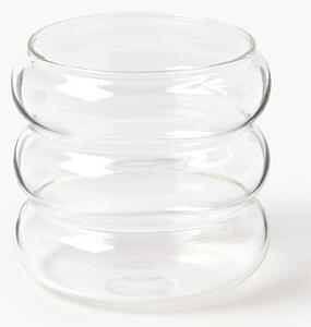 Set di 4 bicchieri piccoli in vetro soffiato borosilicato Bubbly