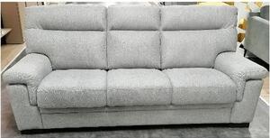 SardoneHome Divano 3 Posti Moderno in Tessuto Dimensioni 212x96x92 cm colore Grigio Chiaro - Flavia