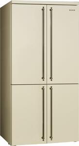 Smeg Frigorifero Americano Side by Side Capacit 572 Litri Classe energetica E Raffreddamento No Frost colore Crema - FQ60CPO6 (Maniglie non incluse)