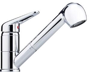 Franke Miscelatore Cucina con Doccetta estraibile Rubinetto Monocomando materiale Acciaio colore Cromato 59 - 115.0347.111 Novara Plus Cromato