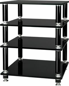 Norstone Mobile TV Moderno 4 Mensole Dimensioni 60x55x78,7 cm colore Nero