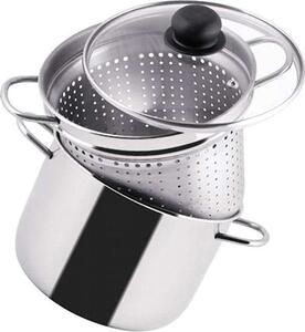 Metalsomma Pentola a Induzione Cuoci Pasta Pastaiola in Acciaio Inox cm 20 con Cestello Scolapasta - Pastissima