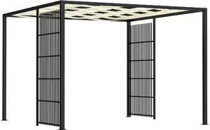 VivaGarden Pergola da Esterno in Metallo/Poliestere Dimensioni 3x3 mt colore Nero