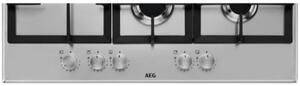 Aeg Piano Cottura 5 Fuochi a Gas 75 cm colore acciaio Inox - HGB75520SM