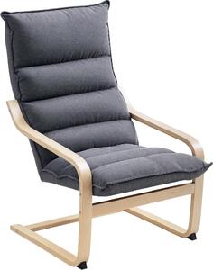 DecHome Poltrona Moderna in Tessuto Velluto Dimensioni 67x83x105 cm colore Grigio