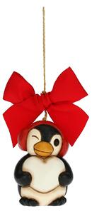 Addobbo natalizio pinguino con cuore grande