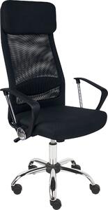 BELIANI Sedia da ufficio in rete nera girevole regolabile in altezza con braccioli forma ergonomica