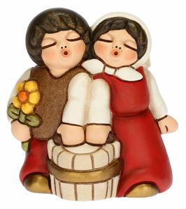 Bimbi con latte Presepe Classico Rosso