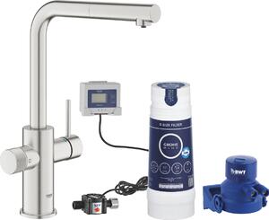 GROHE Rubinetto Cucina Miscelatore con Doccetta Estraibile Monocomando colore Acciaio - 30579DC0