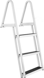 Scaletta di attracco staccabile a 3 gradini - Scaletta di attracco per imbarcazioni fino a 159 kg - 610x455x1225 mm - Robusto ausilio per l'arrampicata