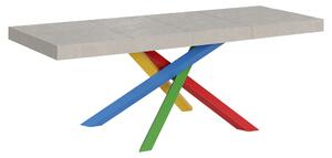 Tavolo Allungabile 160/264x90 cm Volantis Premium Cashmere Gambe Multicolore 4/B
