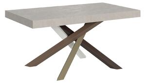 Tavolo Allungabile 160/264x90 cm Volantis Cashmere Gambe Multicolore 4/C