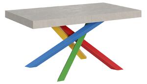 Tavolo Allungabile 160/264x90 cm Volantis Cashmere Gambe Multicolore 4/B