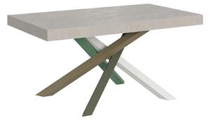 Tavolo Allungabile 160/264x90 cm Volantis Cashmere Gambe Multicolore 4/A