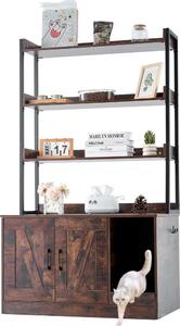 Armadio per gatti con lettiera - ripiano a 3 livelli 850x490x1490mm - casetta per gatti - stabile e resistente - per la custodia dei gatti