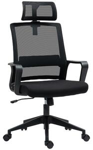 Icon Space Sedia Ergonomica con Ruote Braccioli e Poggiatesta in Tessuto Mesh colore Nero